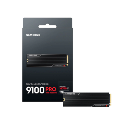 דיסק פנימי Samsung 9100 PRO W/Heatsink 1TB Gen5 M.2 NVME 2.0