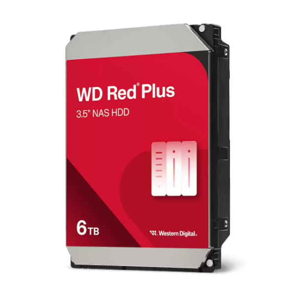 דיסק פנימי WD Red Plus 6TB NAS HDD 3.5 5400RPM SATA III דיסק פנימי WD Red Plus 6TB NAS HDD 3.5 5400RPM SATA III – תמונה 1