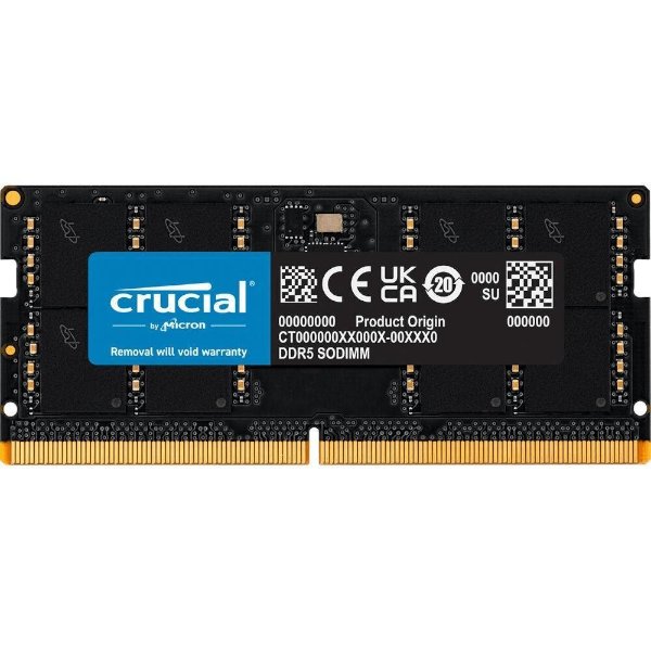 זכרון לנייד Crucial 32GB DDR5 5600MHz SODIMM C46 זכרון לנייד Crucial 32GB DDR5 5600MHz SODIMM C46 – תמונה 1
