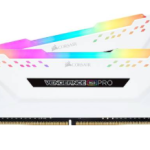 זכרון לנייח CORSAIR VENGEANCE RGB PRO 32GB 2x16GB DDR4 DRAM WHITE