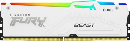 זכרון לנייח Kingston FURY Beast White RGB 16GB 6000Mhz C30