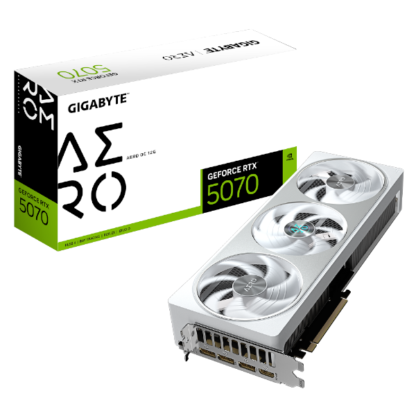 כ.מסך GIGABYTE GeForce RTX 5070 AERO OC 12G כ.מסך GIGABYTE GeForce RTX 5070 AERO OC 12G – תמונה 1