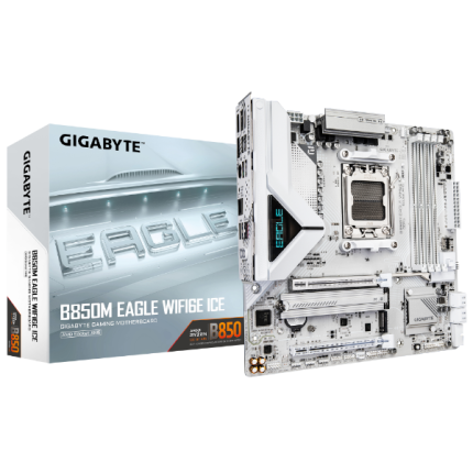לוח אם GIGABYTE B850M EAGLE WIFI6E ICE M-ATX DDR5 AM5 BT 2.5GB