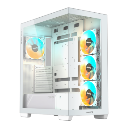 מארז לבן GIGABYTE C500 PANORAMIC STEALTH ICE Mid-Tower ATX