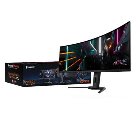 מסך AORUS CO49DQ Ultra-Wide DQHD OLED 0.03ms 144Hz KVM HDR