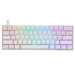 מקלדת גיימינג אופטו־מכנית לבנה SKYLOONG GK61 RGB Glacier Yellow