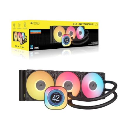 קירור נוזלי  Corsair iCUE TITAN 360 RX LCD Black 360mm AIO