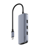 תחנת עגינה 4K-60Hz HDMI 100W PD & CUDY 6-IN-1 USB-C Hub with GbE